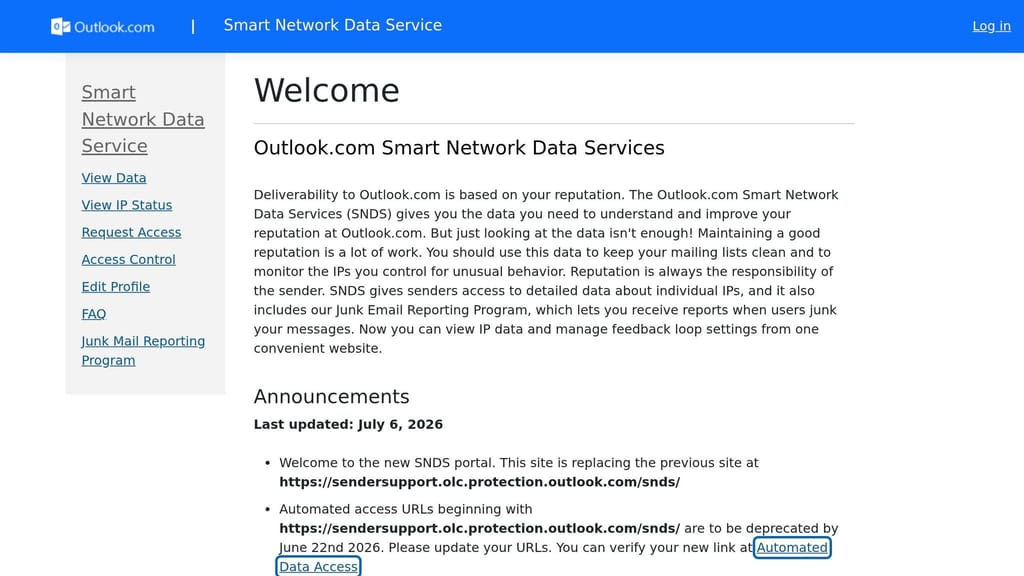 Microsoft SNDS